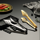 Axyaa Stainless Steel Food Tongs Kitchen Utensils Silver Golden Beef Clip.