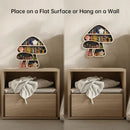 Axyaa Wooden Mushroom Wall Hanging Decoration and Storage Shelf