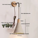 Axyaa Pull Chain LED Wall Sconce - Nordic Modern Cement Mirror Light