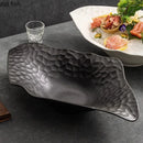 Axyaa Ceramic Sashimi Plate Salmon Dry Ice Seafood Display Molecular Cuisine Plate