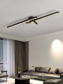 Axyaa LED Line Ceiling Lamp Black White Living Dining Bedroom Hallway Lighting