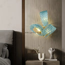 Axyaa Blue Glass Luxury LED Pendant Chandelier for Home Decor Lighting