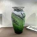 Axyaa Chinese Ink-wash Glass Vase: High-end Decor for Living Room & Dining Table