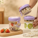 Axyaa Portable Salad Cup with Spoon: Fitness Food Container for Breakfast and Oats