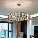 Axyaa Crystal Chandelier: Luxury LED Lighting for Modern Living Room, Bedroom, and Dining Area