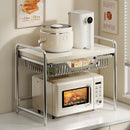 Axyaa Countertop Shelf Rack for Microwave Oven, Rice Cooker, Utensils - Air Fryer Organizer