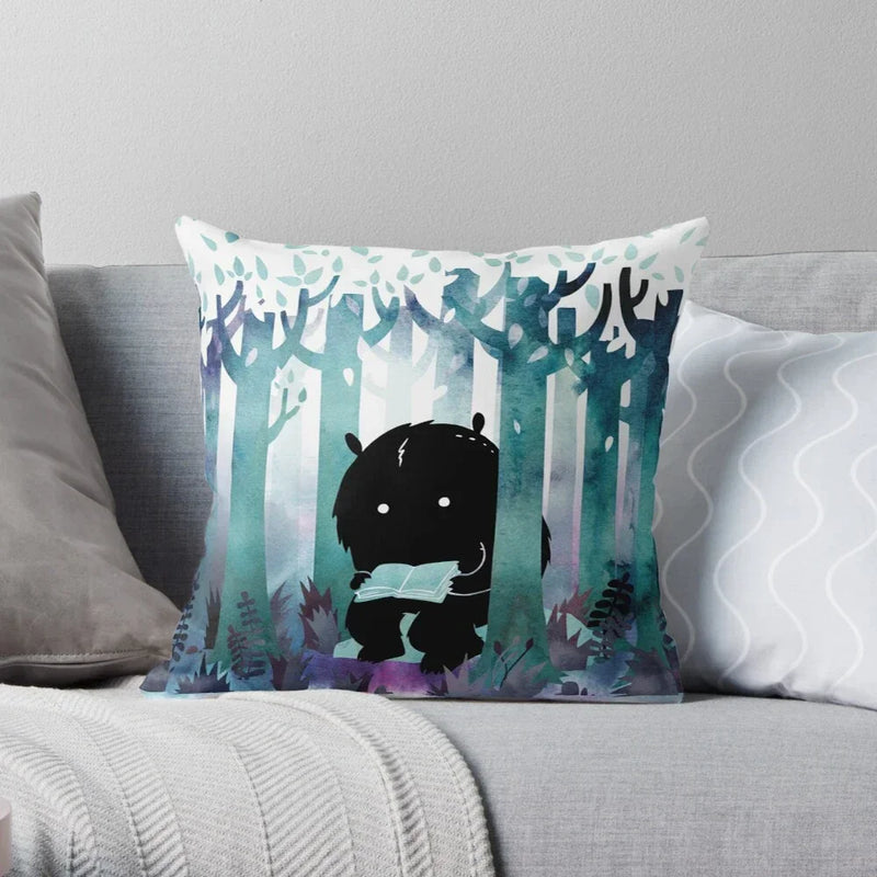 Cute Cat Decorative Pillow Case Cover for Modern Living Room Sofa by Axyaa