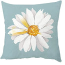Axyaa Daisy Linen Cushion Cover, 40x40 50x50, Fall Decor for Home & Garden