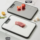 Axyaa Antibacterial Stainless Steel Chopping Board - Double Sided, Thick, Scratch Resistant