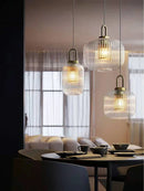 Axyaa Glass Stripe Pendant Lights: LED Lighting for Living Room, Kitchen & Indoor Decor