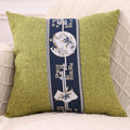 Axyaa Linen Chinese Pavilion Pattern Pillow Cover for Home Sofa Bedroom