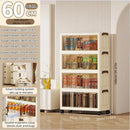 Axyaa 23.6" Double-Door Foldable Storage Box, Heavy-Duty Rolling Cabinet for Various Items