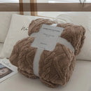 Axyaa Space-Themed Knitted Throw Blanket: Soft Milk Velvet Cozy Flannel Stripe Pattern