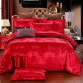 Axyaa Luxury Jacquard Bedding Set King Queen European American Satin 220x240
