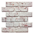 Axyaa 3D Brick Wall Tiles, Adhesive Kitchen Backsplash Stickers - Pack of 10