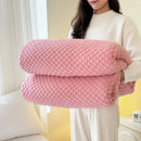 Axyaa Cotton Fleece Jacquard Massage Blanket