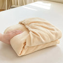 Axyaa Warm Flannel Fitted Bed Sheet, Coral Fleece Mattress Cover