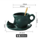 Axyaa Silver Ceramic Kissing Couple Coffee Cup Abstract Art Figure Office Mug