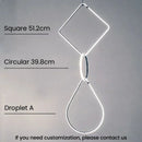Axyaa Minimalist Line Chandeliers: Elegant LED Pendant Lighting with Magnetic Suction Connection