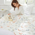 Axyaa Bamboo Fiber Summer Cool Quilt Blanket Single Thin Nap Air Conditioner Blanket