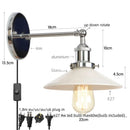 Axyaa White Glass LED Wall Sconce Vintage Industrial Wall Light