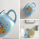 Axyaa Christmas Ceramic Mug Elk Santa Style 150ML Cute Breakfast Drinking Cup