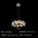 Axyaa French Flowers Chandelier for High Ceiling Living Room