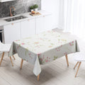 Axyaa Floral Tablecloth: Anti-Stain Waterproof Home Decoration for Kitchen, Fireplace, Countertop