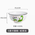 Axyaa Dinosaur Ceramic Rice Bowl 5" Cute Cartoon Soup Bowl for Children's Tableware