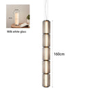 Nordic Glass Pendant Light by Axyaa - Smoke White Glass - LED Desk Lamp