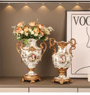 Axyaa European Retro Vase for Home Decor and Living Room Table Centerpiece