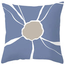Axyaa Abstract Geometric Pillowcase in Nordic Blue Purple - Peach Skin Fabric