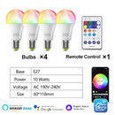 Axyaa Smart Focus RGB WiFi Bulb 10W Voice Control Dimmable Lights for Home