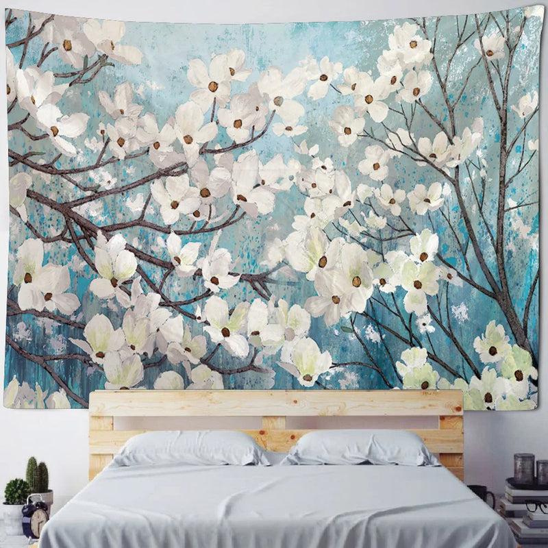 Axyaa Retro Plant & Flower Tapestry Wall Hanging for Home Art Decoration