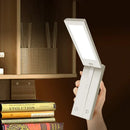 Axyaa Foldable LED Desk Lamp with Clock and USB Charging
