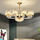Axyaa Luxury Crystal Glass Pendant Lamp for Living Room, Dining Room, and Bedroom