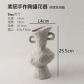 Axyaa Embryo Ceramic Vase Retro Desktop Decor Flower Arrangement Ornament Pot