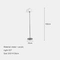 Axyaa Nordic Mushroom Floor Lamp for Retro Bauhaus Living Room