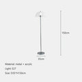 Nordic Bauhaus Style Mushroom Floor Lamp Axyaa Design - Creative Bedroom Tea Table Acrylic Lamp