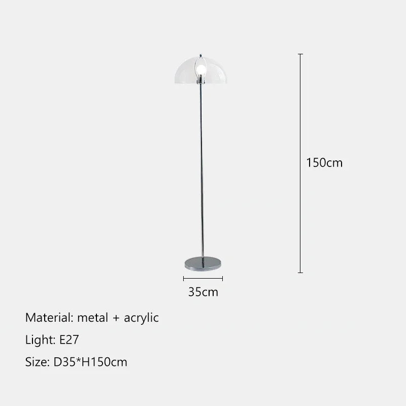 Axyaa Nordic Mushroom Floor Lamp for Retro Bauhaus Living Room