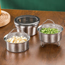 Axyaa Stainless Steel Drain Basket Strainer Steamer Kitchenware