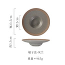 Axyaa Spaghetti Deep Plate Coarse Pottery Soup Salad Ceramic Tableware