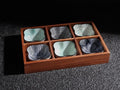 Axyaa Solid Wood Tea & Fruit Tray with Grid Plates