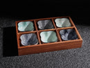 Axyaa Solid Wood Tea & Fruit Tray with Grid Plates