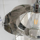 Axyaa Silver Mesh Pendant Light for Creative Spaces