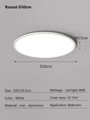 Axyaa Modern Round LED Dimmable Ceiling Light for Bedroom and Study Room