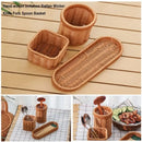 Axyaa Handwoven Rattan Wicker Serving Baskets for Bread Fruit Vegetables - 7 Styles