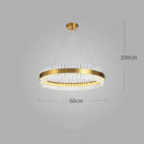 Axyaa Gold Crystal Chandelier LED Ceiling Light - Elegant Illumination for Your Home