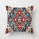 Axyaa Red Plush Moroccan Ethnic Sofa Cushion Cover -  Customizable 40x40 50x50 60x60