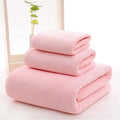 Axyaa Pineapple Grid Coral Fleece Towel Set
